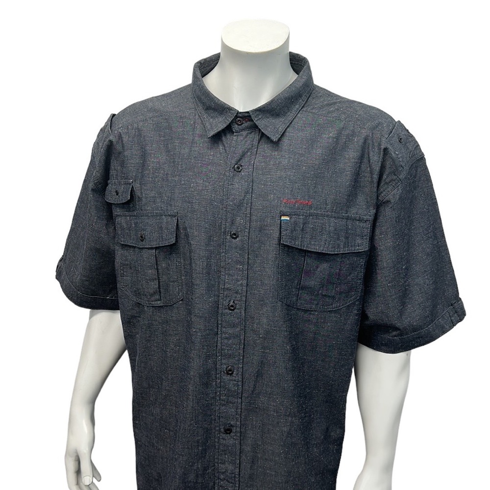 AKOO "The Weak Shall Be Eaten Only The Strong Survive" Embroidered Shirt 4XL 4X - Picture 5 of 13